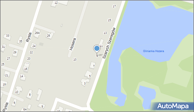 Pruszków, Szarych Szeregów, 9, mapa Pruszków