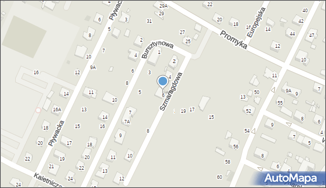 Pruszków, Szmaragdowa, 6, mapa Pruszków