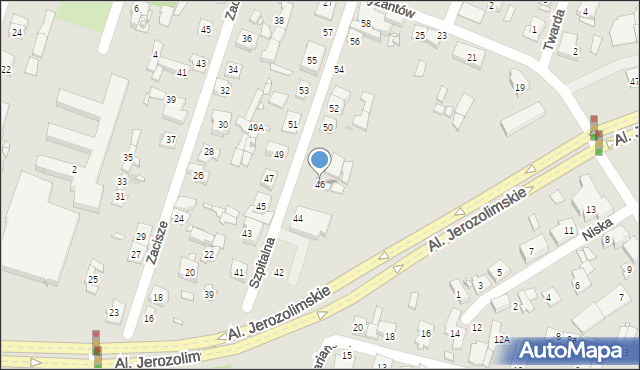 Pruszków, Szpitalna, 46, mapa Pruszków