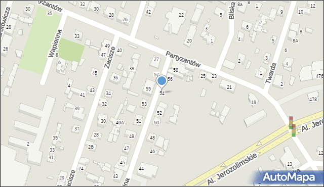 Pruszków, Szpitalna, 54, mapa Pruszków