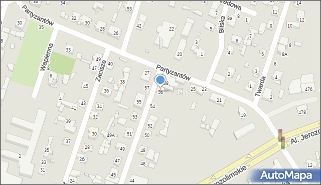 Pruszków, Szpitalna, 56, mapa Pruszków