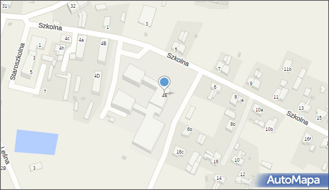 Przechlewo, Szkolna, 4E, mapa Przechlewo