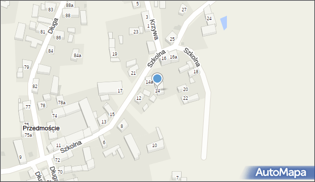 Przedmoście, Szkolna, 14, mapa Przedmoście