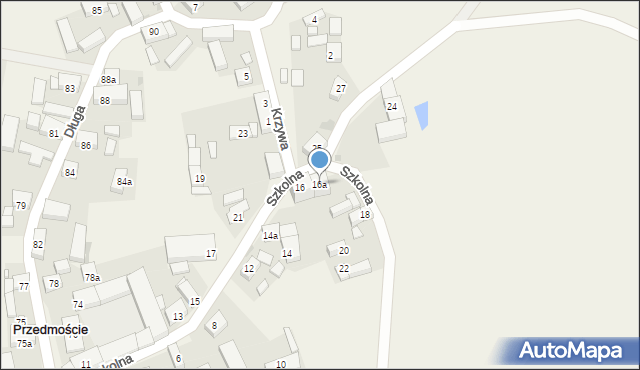 Przedmoście, Szkolna, 16a, mapa Przedmoście