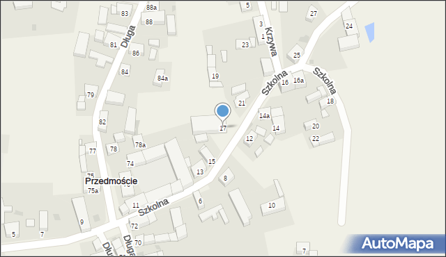 Przedmoście, Szkolna, 17, mapa Przedmoście