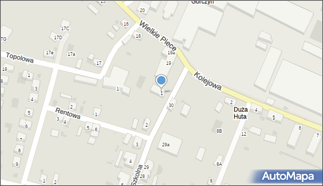 Przemków, Szkolna, 1, mapa Przemków