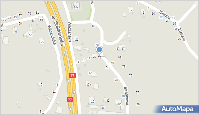 Przemyśl, Szańcowa, 72, mapa Przemyśla