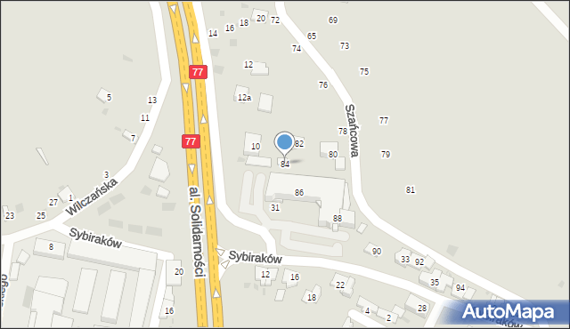 Przemyśl, Szańcowa, 84, mapa Przemyśla