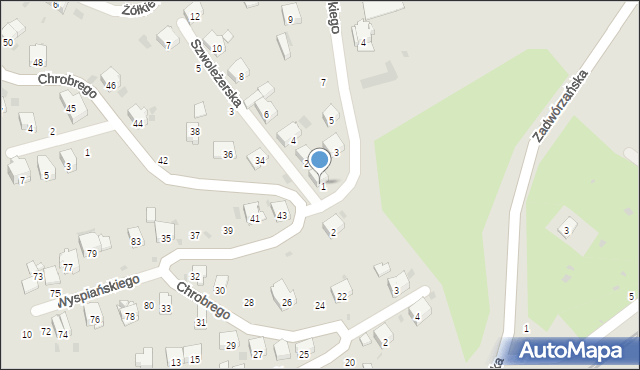 Przemyśl, Szwoleżerska, 1, mapa Przemyśla