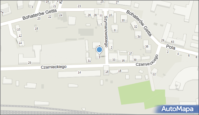 Przemyśl, Szymanowskiego Karola, 1, mapa Przemyśla