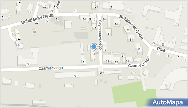 Przemyśl, Szymanowskiego Karola, 3, mapa Przemyśla