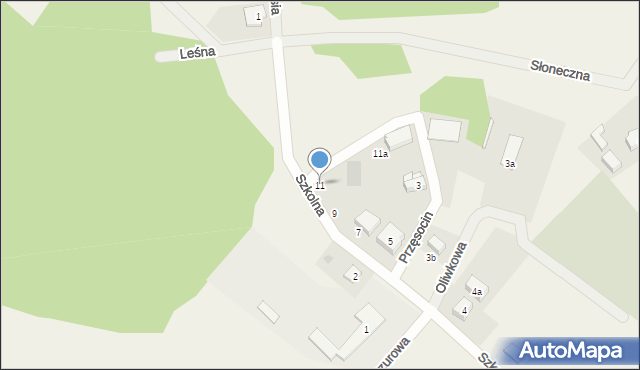 Przęsocin, Szkolna, 11, mapa Przęsocin