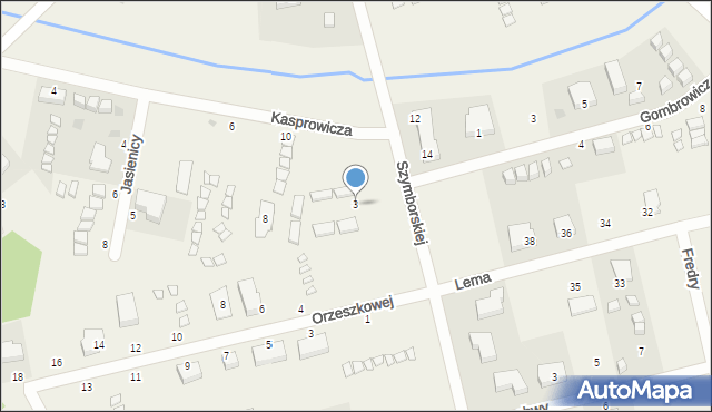 Przewłoka, Szymborskiej Wisławy, 3, mapa Przewłoka