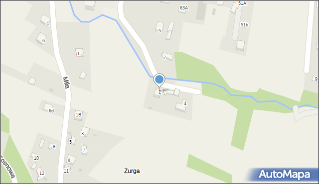 Przybędza, Szkolna, 2, mapa Przybędza