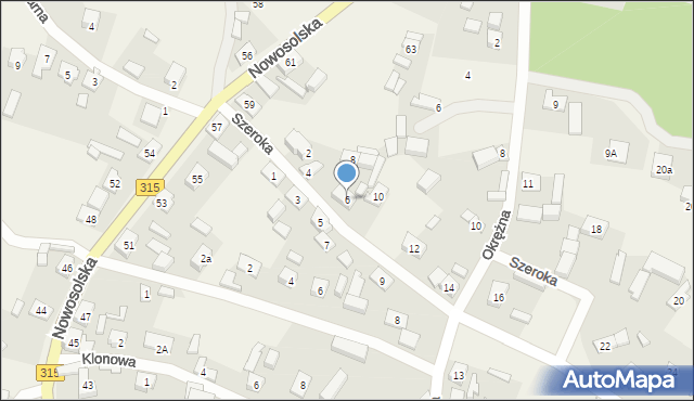Przyborów, Szeroka, 6, mapa Przyborów