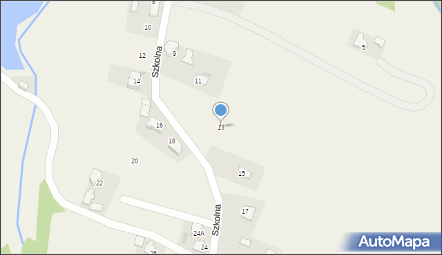 Przybradz, Szkolna, 13, mapa Przybradz