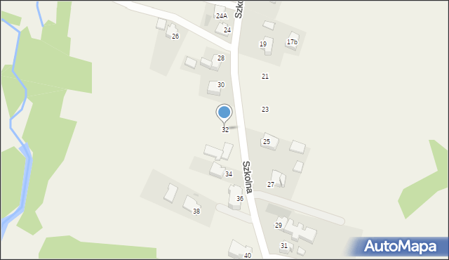 Przybradz, Szkolna, 32, mapa Przybradz