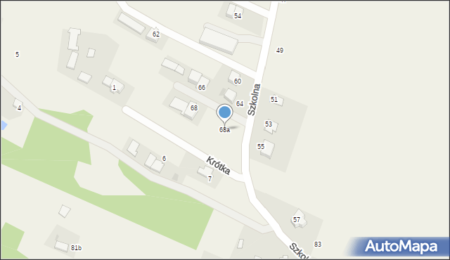 Przybradz, Szkolna, 68a, mapa Przybradz