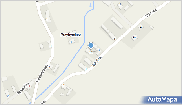 Przybymierz, Szkolna, 3A, mapa Przybymierz