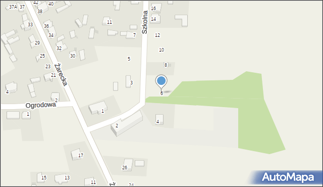 Przybynów, Szkolna, 6, mapa Przybynów