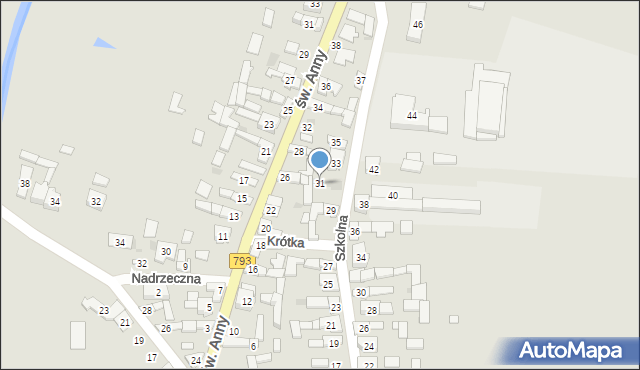 Przyrów, Szkolna, 31, mapa Przyrów