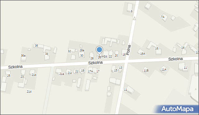 Przystajń, Szkolna, 26, mapa Przystajń