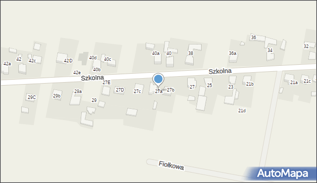 Przystajń, Szkolna, 27a, mapa Przystajń