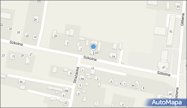 Psary, Szkolna, 1, mapa Psary