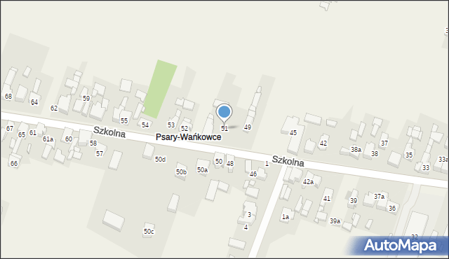 Psary, Szkolna, 51, mapa Psary
