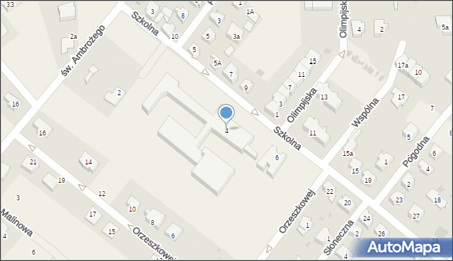 Pszczółki, Szkolna, 4, mapa Pszczółki