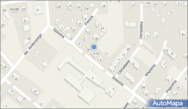 Pszczółki, Szkolna, 7, mapa Pszczółki