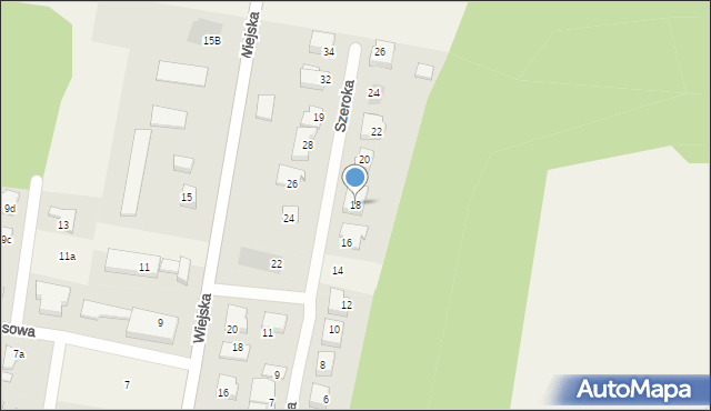 Pucice, Szeroka, 18, mapa Pucice