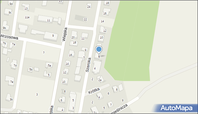 Pucice, Szeroka, 6, mapa Pucice