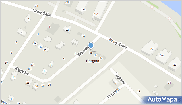 Puck, Szyprów, 3a, mapa Puck