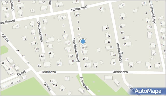 Puławy, Szalkiewiczowej Haliny, 11, mapa Puław