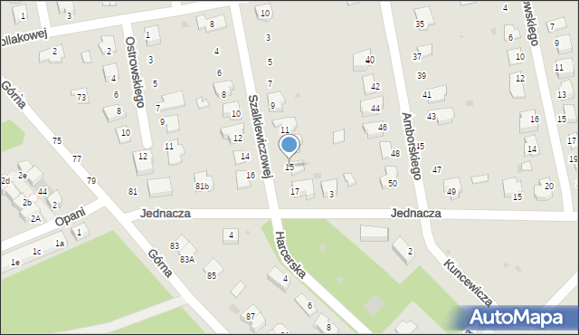 Puławy, Szalkiewiczowej Haliny, 15, mapa Puław