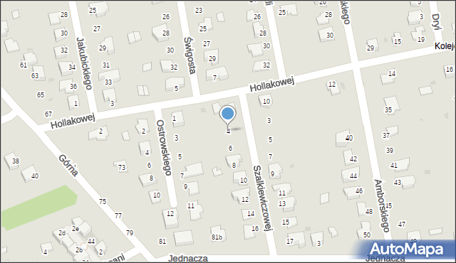 Puławy, Szalkiewiczowej Haliny, 4, mapa Puław