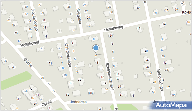 Puławy, Szalkiewiczowej Haliny, 6, mapa Puław