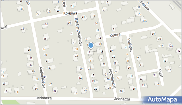 Puławy, Szubartowskiego Alojzego, 11a, mapa Puław