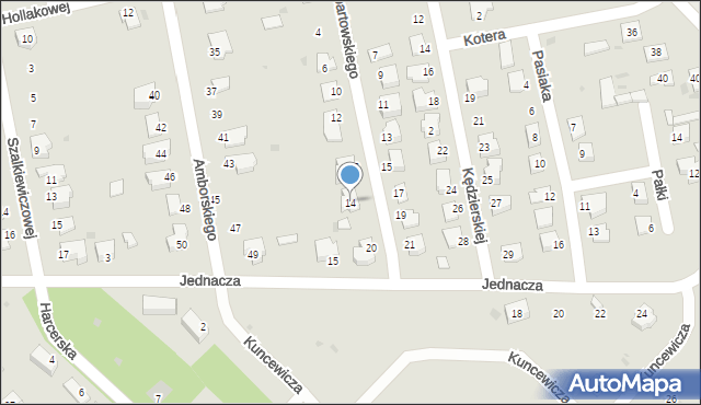 Puławy, Szubartowskiego Alojzego, 14, mapa Puław