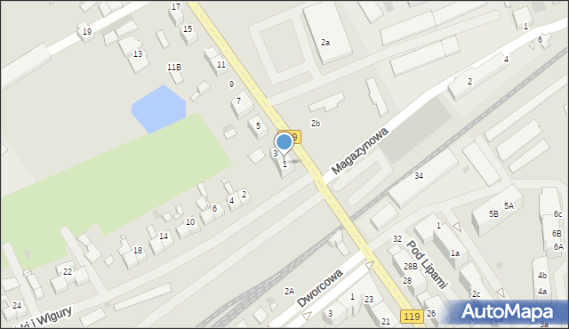 Pyrzyce, Szczecińska, 1, mapa Pyrzyce