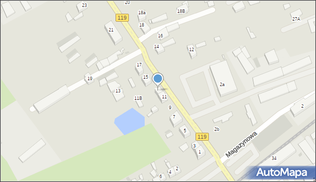 Pyrzyce, Szczecińska, 11a, mapa Pyrzyce