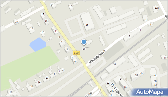 Pyrzyce, Szczecińska, 2b, mapa Pyrzyce