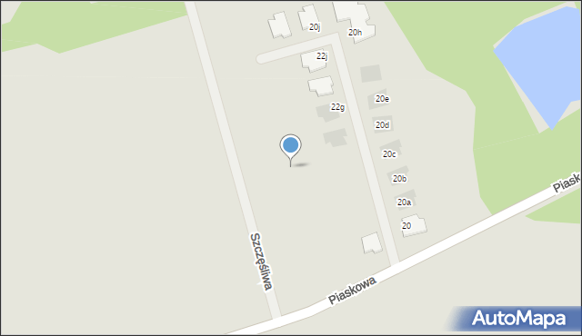 Pyskowice, Szczęśliwa, 22, mapa Pyskowice