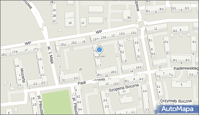 Pyskowice, Szopena Boczna, 7, mapa Pyskowice