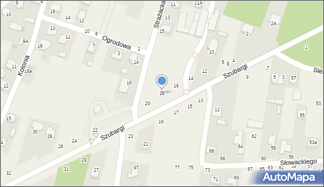 Pysznica, Szubargi Władysława, ks., 18, mapa Pysznica