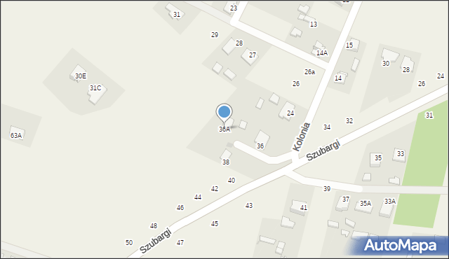 Pysznica, Szubargi Władysława, ks., 36A, mapa Pysznica
