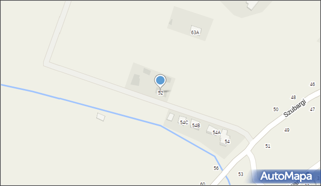 Pysznica, Szubargi Władysława, ks., 52, mapa Pysznica
