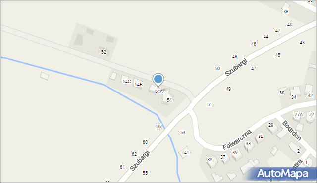 Pysznica, Szubargi Władysława, ks., 54A, mapa Pysznica