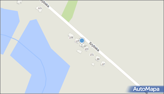 Pyzdry, Szybska, 105, mapa Pyzdry